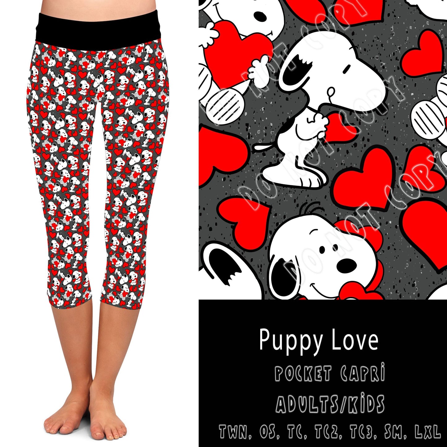 Batch 74-PUPPY LOVE CAPRI W/ POCKETS