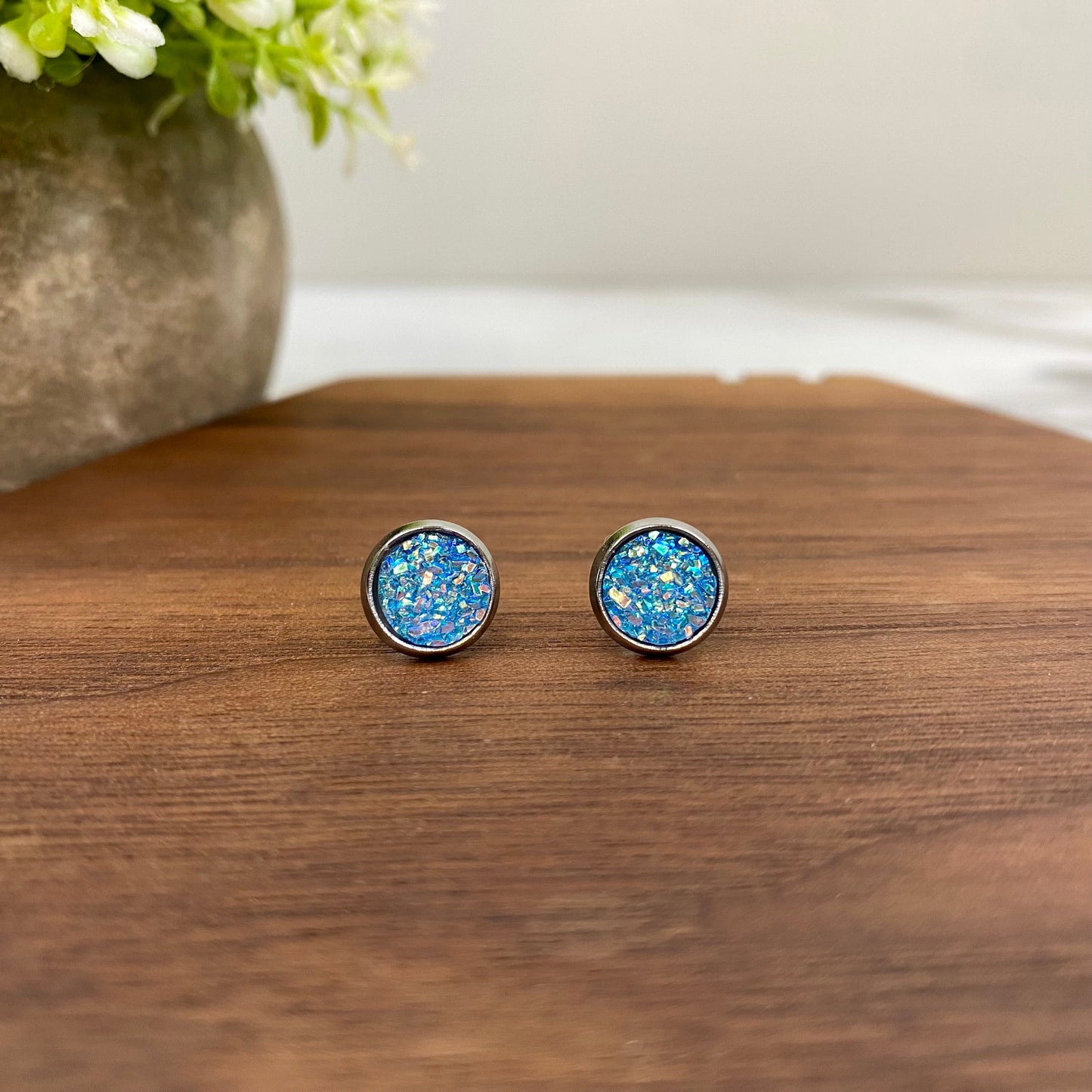 Druzy Stud Earrings - 8mm - #28