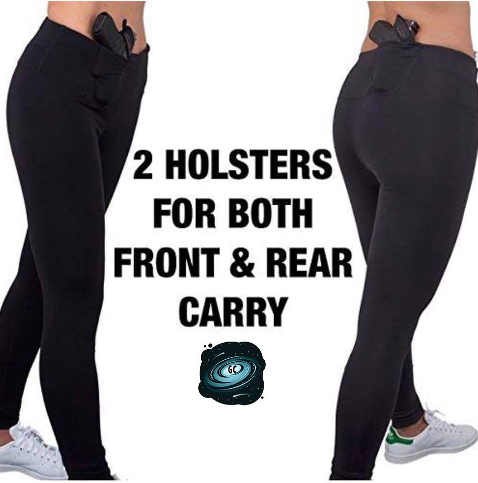 CONCEAL CARRY RUN- BLACK LEGGINGS/CAPRI/JOGGERS