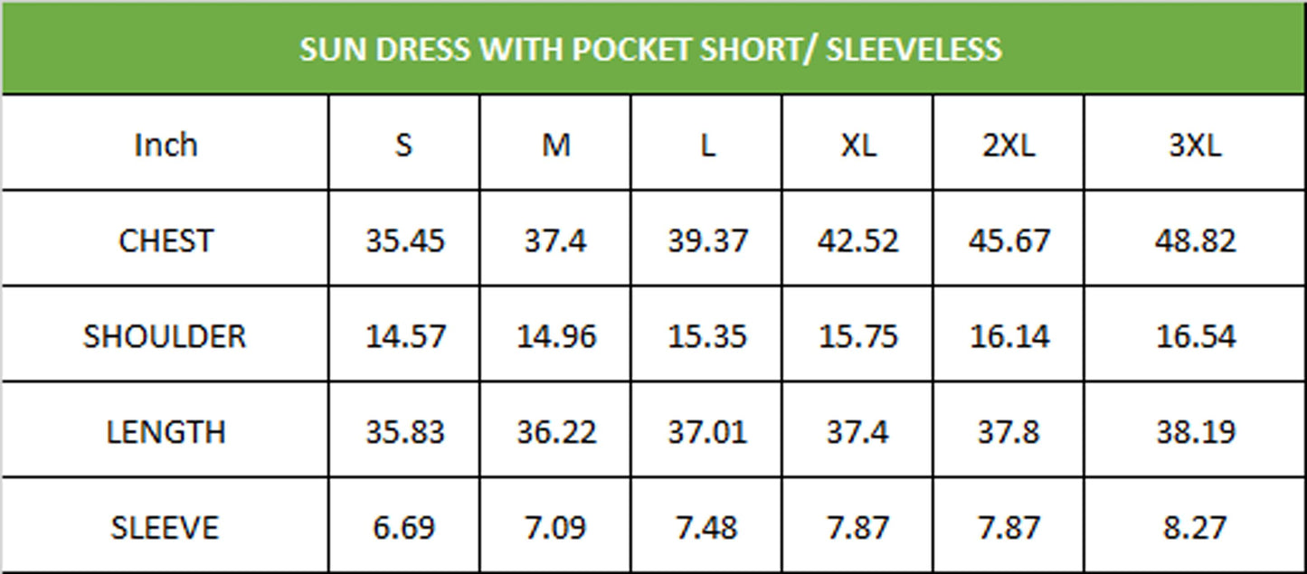 3/4 SLEEVE POCKET DRESS- MAGIC HOUSE POCKET DRESS