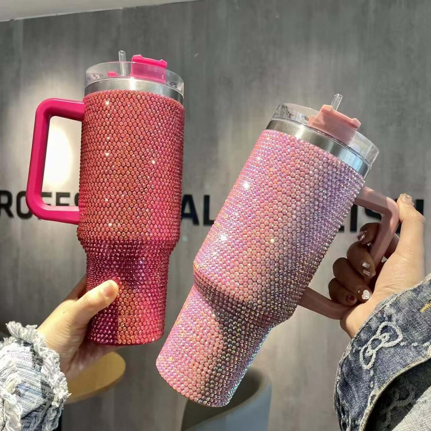 Rhinestone 40oz Tumblers-9 COLORS AVAILABLE