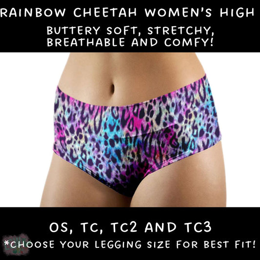 Ready To Ship - Rainbow Cheetah Woman's High Panties