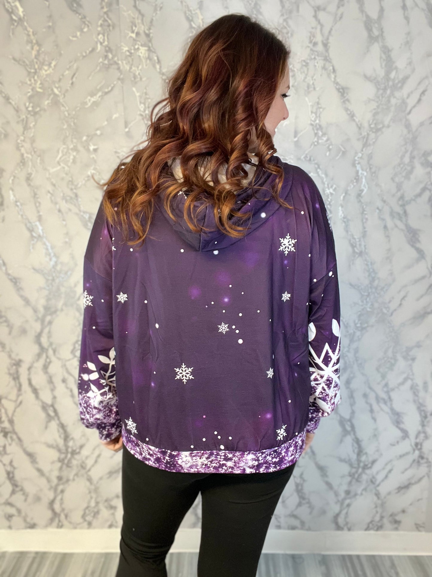 Purple Snowflake Hoodie