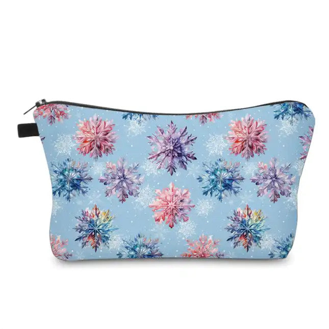 Pouch - Christmas Snowflake on Blue