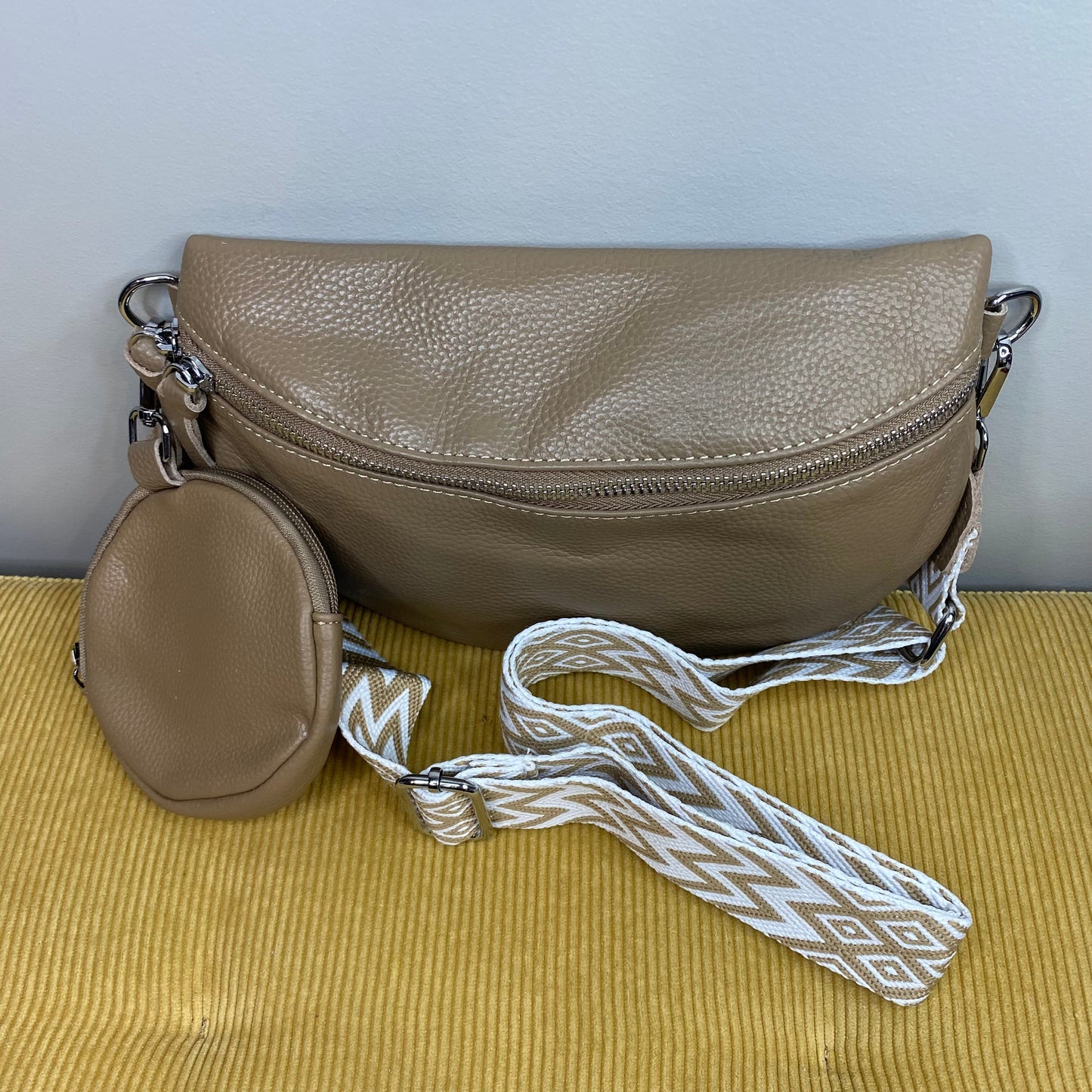 Roni Fanny Sling Crossbody - Textured Faux Leather