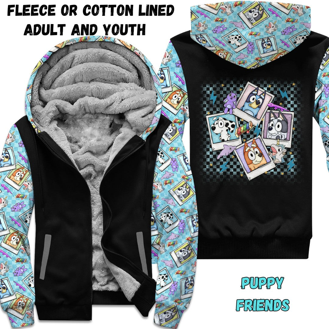 PUPPY FRIENDS- FLEECE/COTTON LINED JACKETS RUN 12 PREORDER CLOSING 11/29