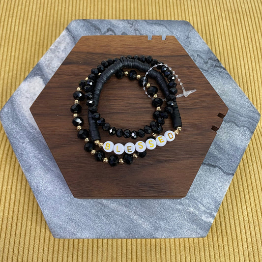 Bracelet Pack - Blessed - Black