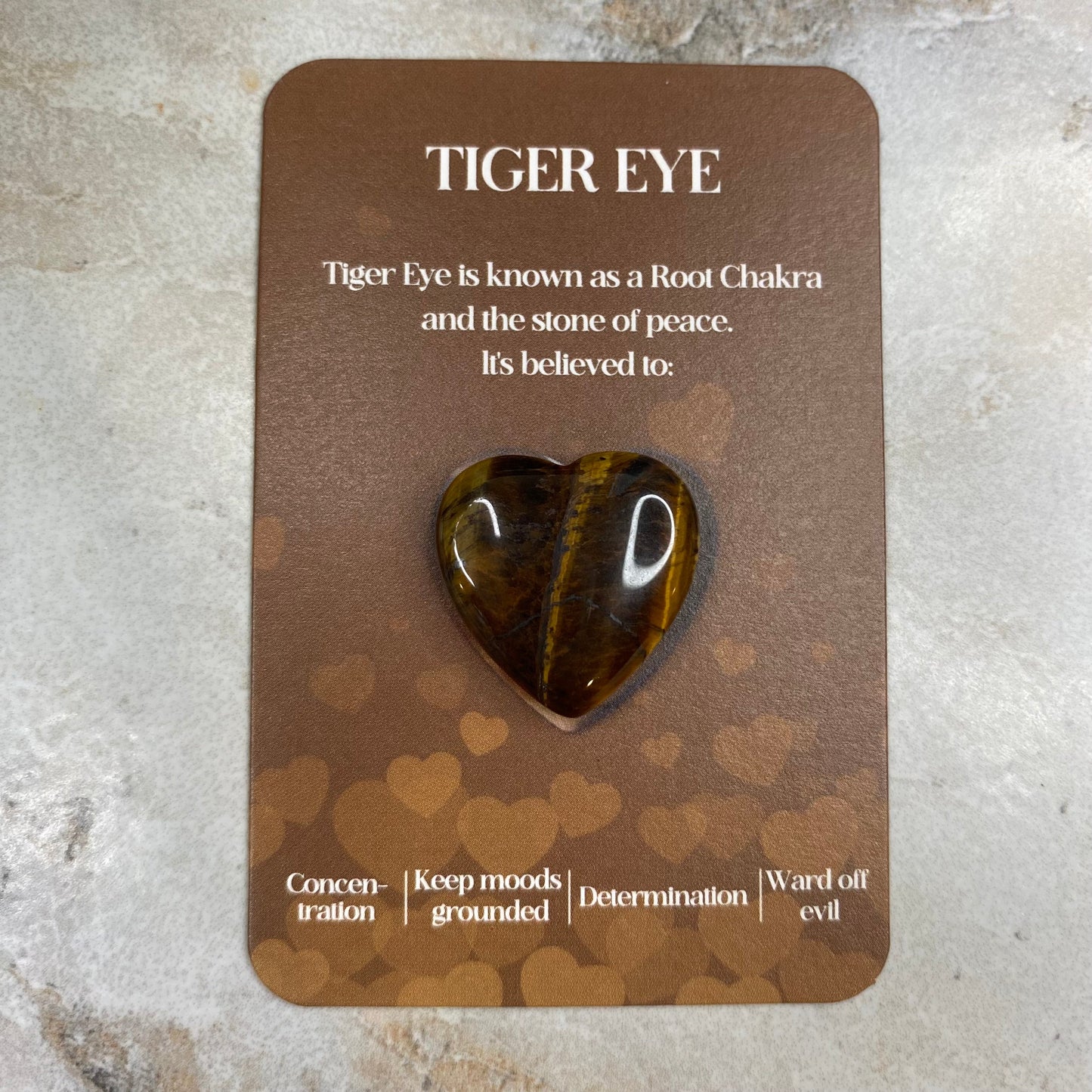 Heart Stone & Description Card