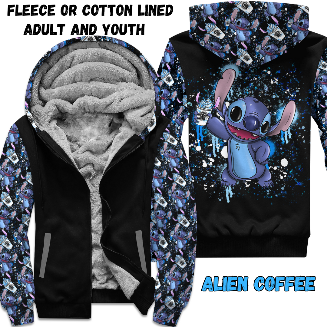 ALIEN COFFEE- FLEECE/COTTON JACKET RUN 8