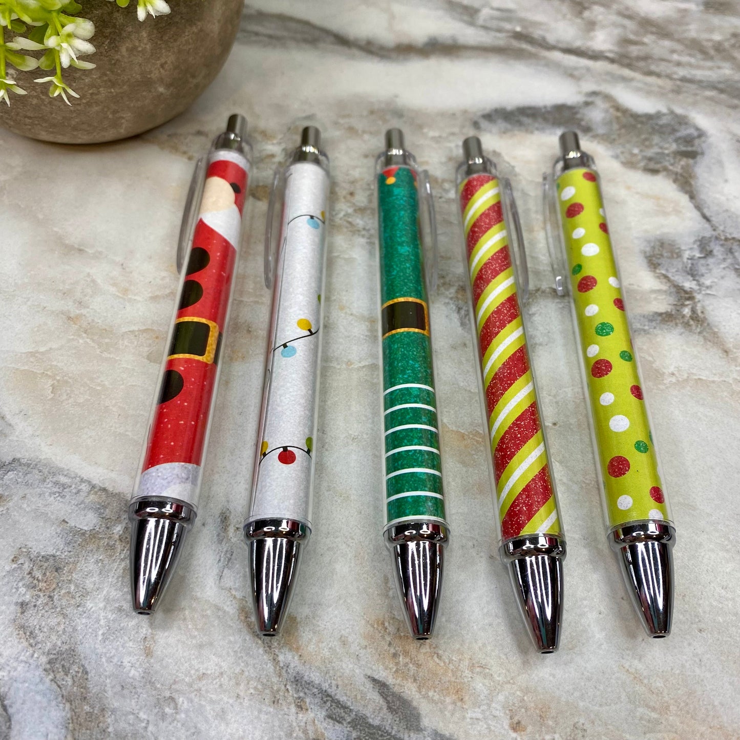 Pen - Clear Christmas Design Set #3