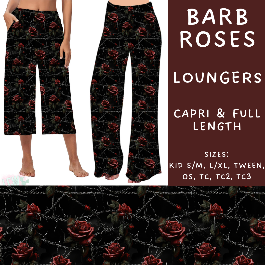 Batch #249 - October Request Run - Closes 12/6 - ETA late Jan - Barb Roses Capri and Full Length Loungers