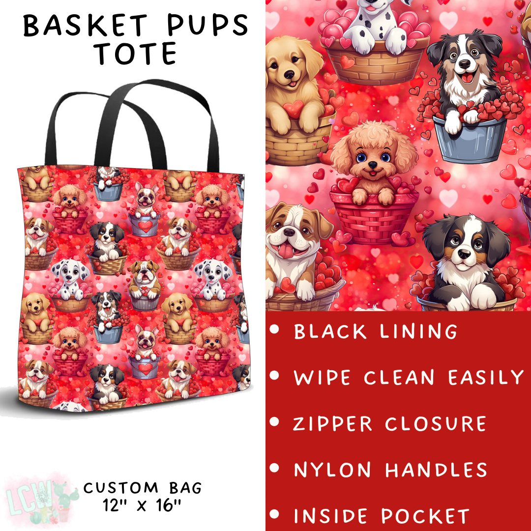 Batch #252 - Valentines Day - Closes 12/11 - ETA late Jan - Basket Pup Tote