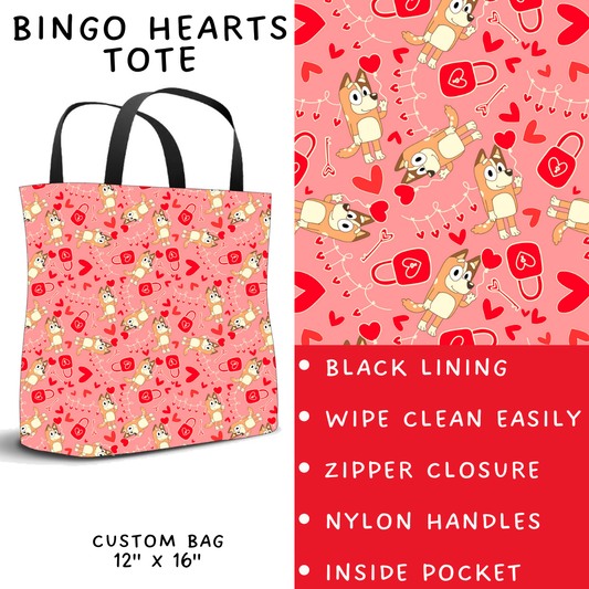 Batch #253 - Valentine Characters - Closes 12/13 - ETA mid/late Jan - Bingo Hearts Tote