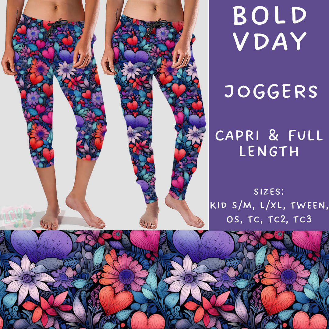 Batch #252 - Valentines Day - Closes 12/11 - ETA late Jan - Bold Vday Full and Capri Length Joggers