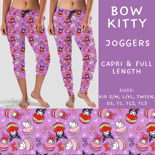 Batch #253 - Valentine Characters - Closes 12/13 - ETA mid/late Jan - Bow Kitty Full and Capri Length Joggers