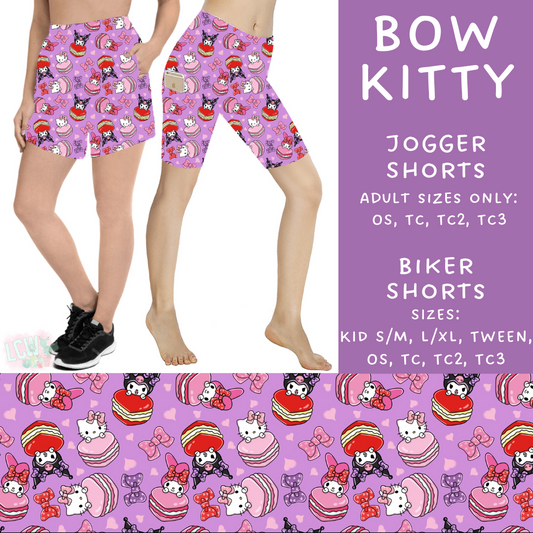 Batch #253 - Valentine Characters - Closes 12/13 - ETA mid/late Jan - Bow Kitty Biker & Jogger Shorts