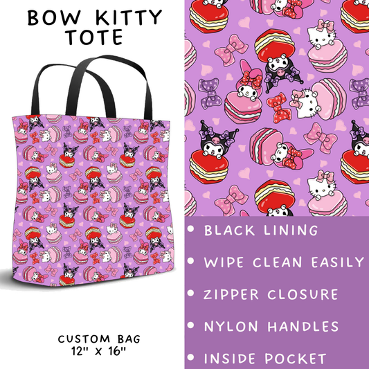 Batch #253 - Valentine Characters - Closes 12/13 - ETA mid/late Jan - Bow Kitty Tote