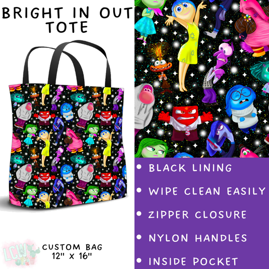 Batch #247 - Cool Characters 6 - Closes 12/2 - ETA late Jan - Bright In Out Tote