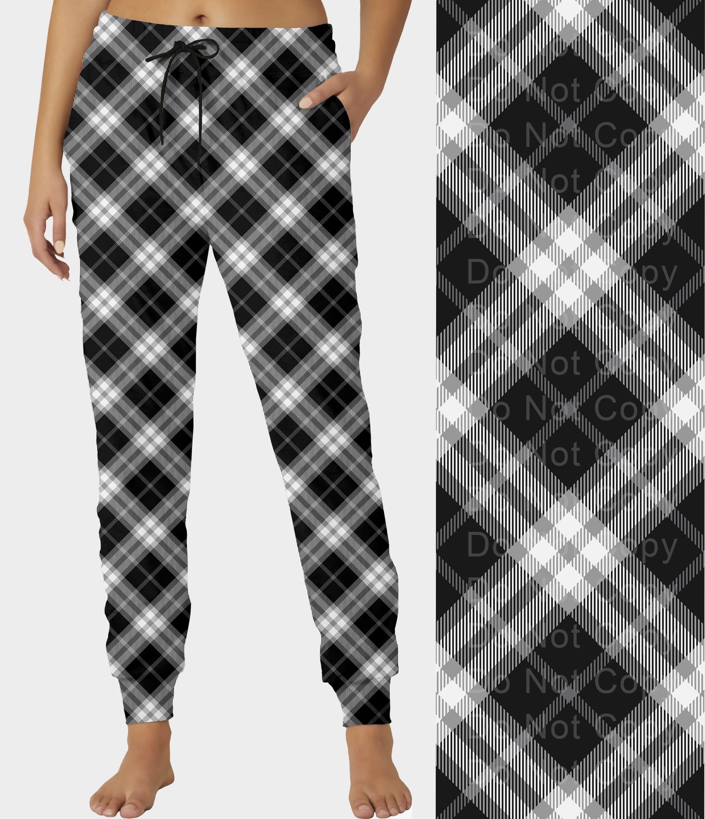 RTS - BW Plaid Joggers