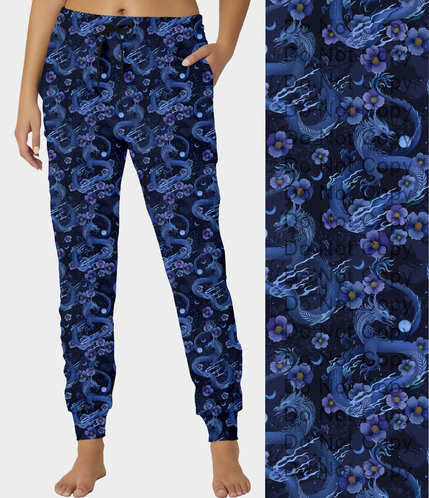 RTS - Blue Mystic Dragon Joggers