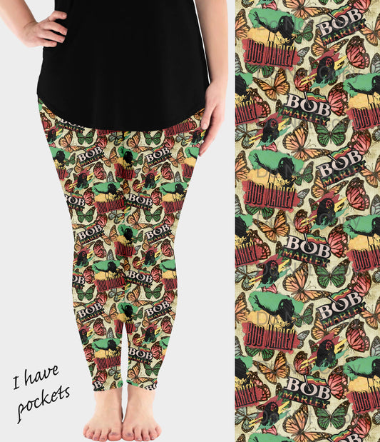 RTS - Butterfly Love Leggings w/ Pockets