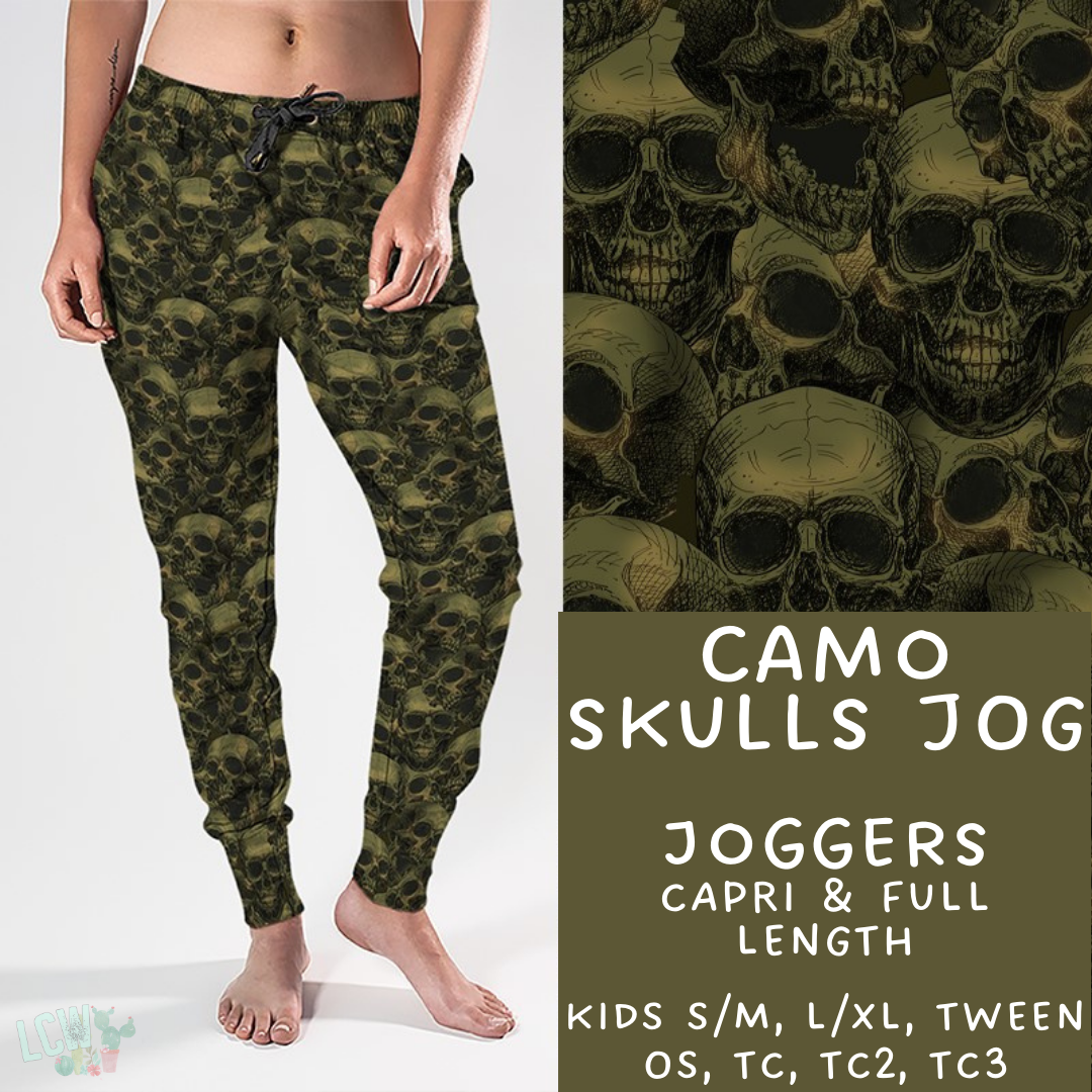 Ready To Ship - Camo Skulls Joggers