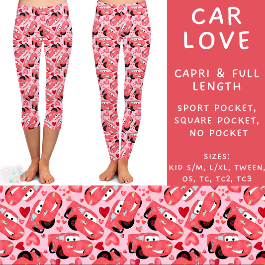 Batch #250 - Magical Valentine - Closes 12/9 - ETA late Jan - Car Love Full and Capri Length Leggings