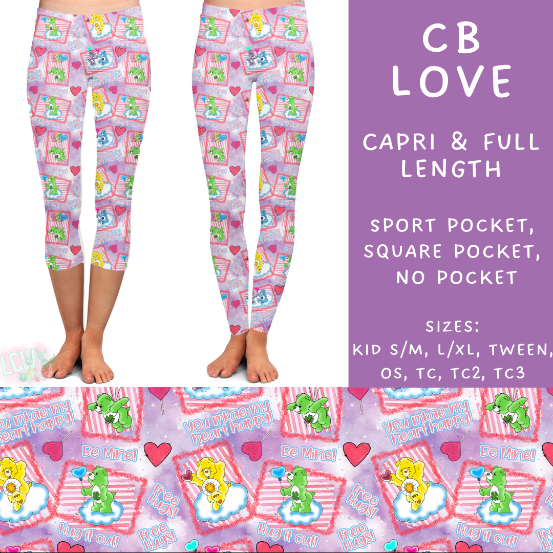 Batch #253 - Valentine Characters - Closes 12/13 - ETA mid/late Jan - CB Love Full and Capri Length Leggings