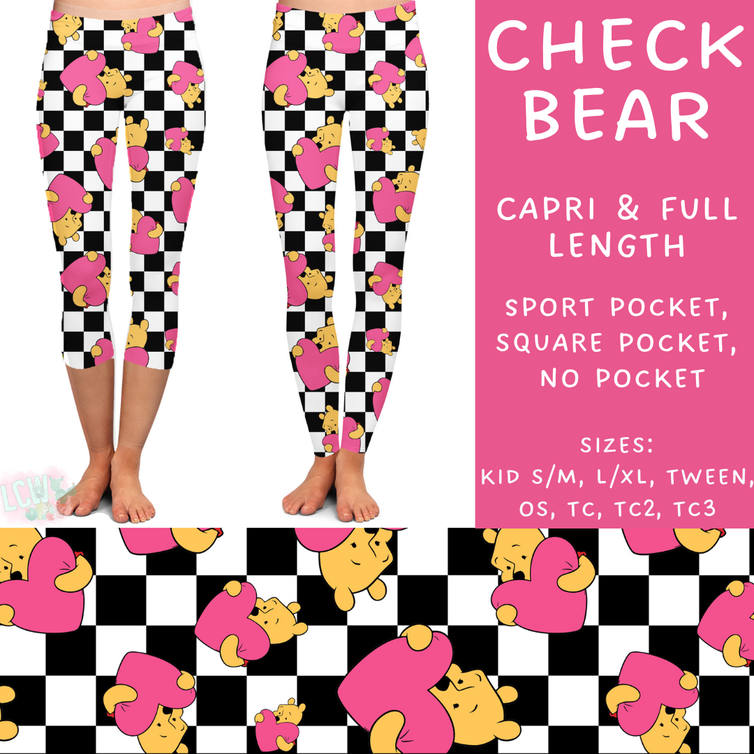 Batch #250 - Magical Valentine - Closes 12/9 - ETA late Jan - Check Bear Full and Capri Length Leggings