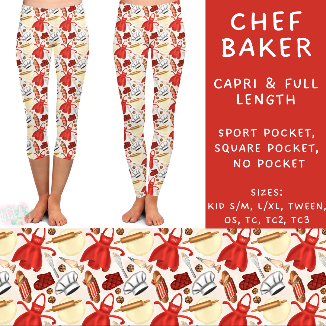 Batch #248 - Careers Collection - Closes 12/4 - ETA late Jan - Chef Baker Full and Capri Length Leggings