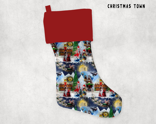 XMAS STOCKINGS-CHRISTMAS TOWN