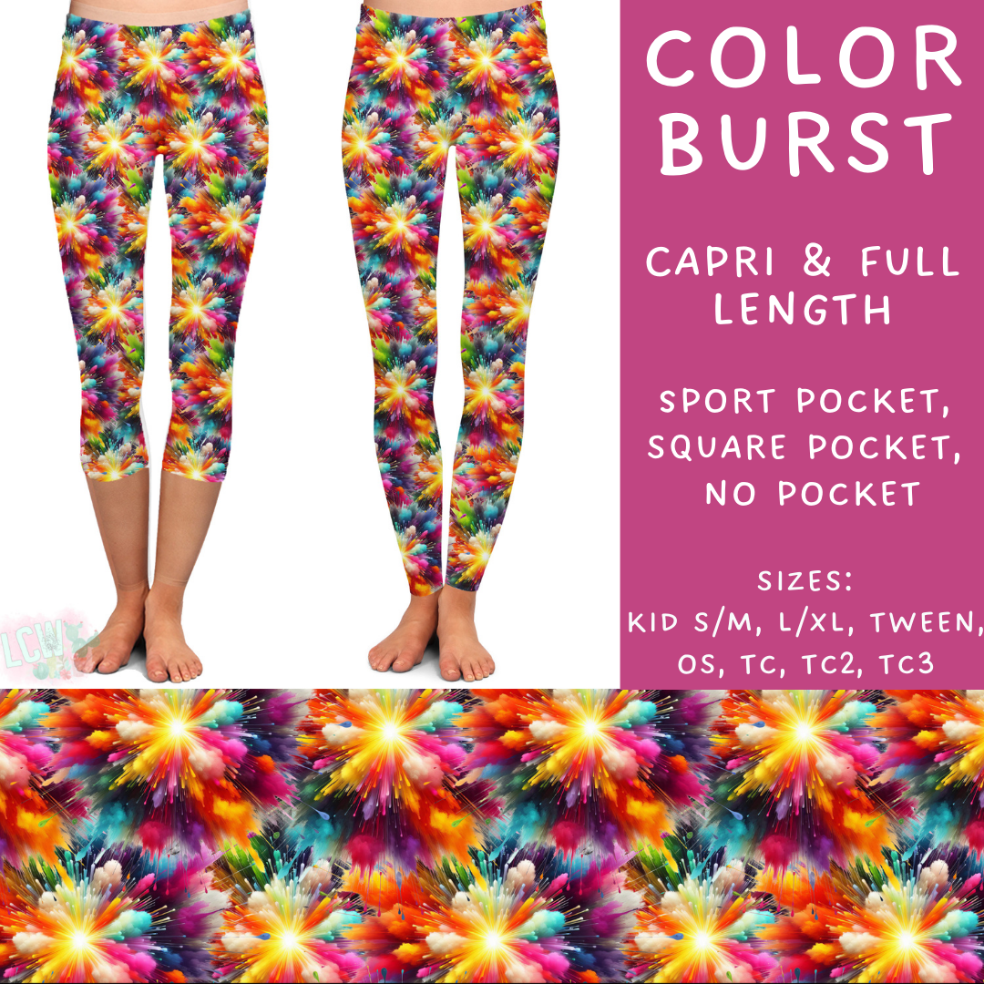 Batch #249 - October Request Run - Closes 12/6 - ETA late Jan - Color Burst Full and Capri Length Leggings