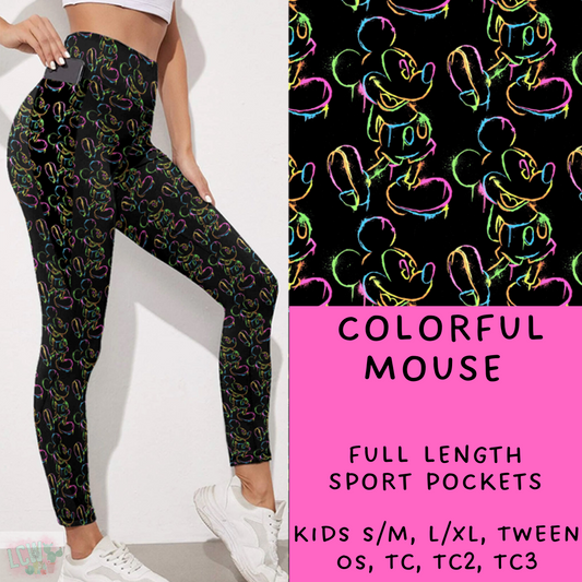 Ready To Ship - Colorful Mouse Leggings