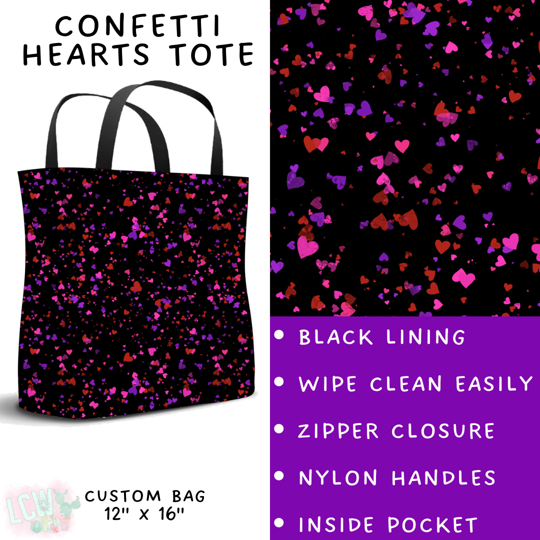 Batch #252 - Valentines Day - Closes 12/11 - ETA late Jan - Confetti Hearts Tote