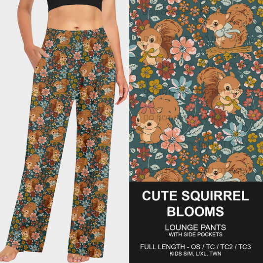 B200 - Preorder Cute Squirrel Blooms Lounge Pants (Closes 12/15. ETA late Feb.)