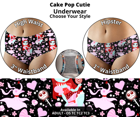 Preorder! Closes 12/12. ETA Feb. Cake Pop Cutie Hipster & High Waist Underwear