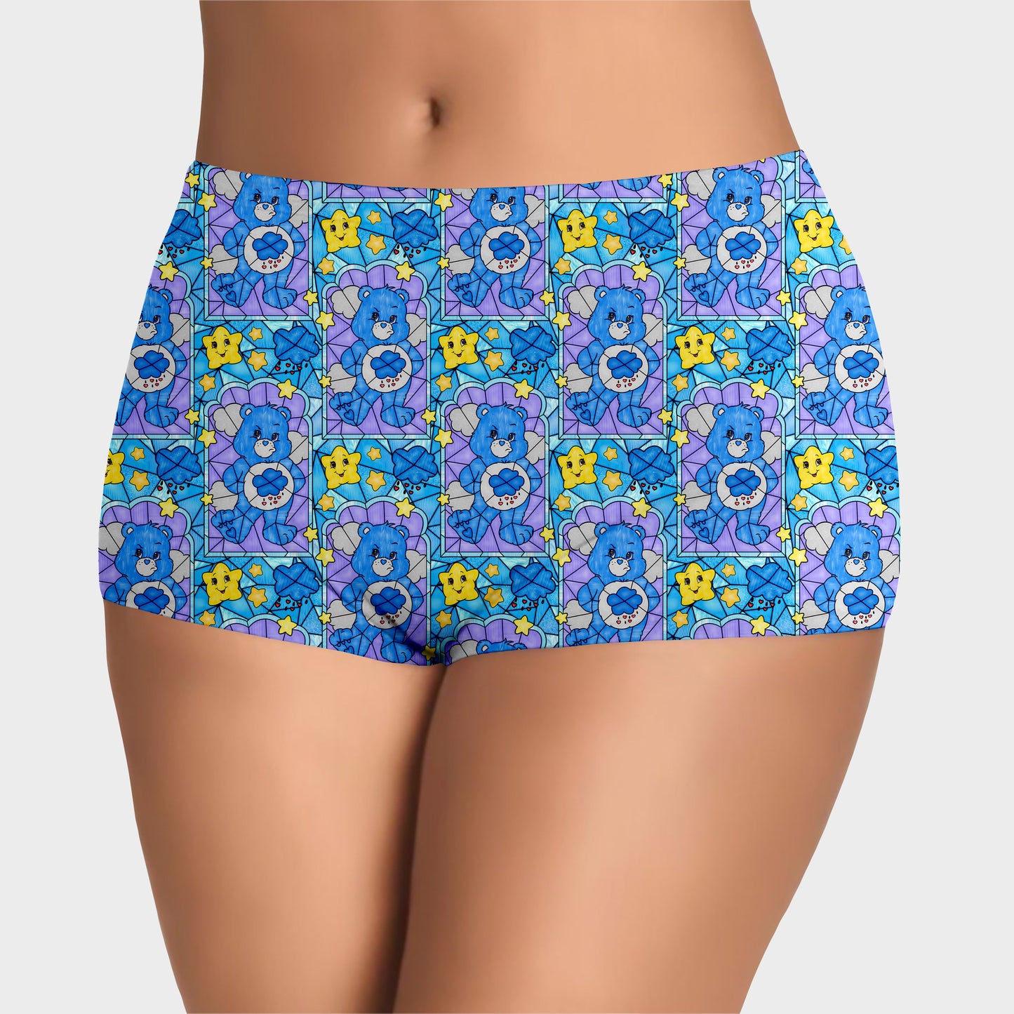 RTS - Care Glass Blue Boyshorts