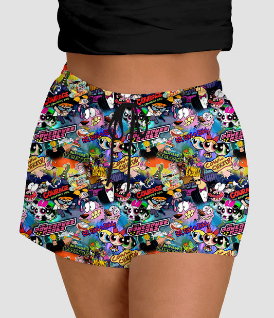 RTS - Cartoon Collage Jogger Shorts