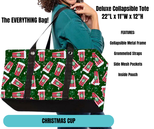 Christmas Cup Collapsible Tote