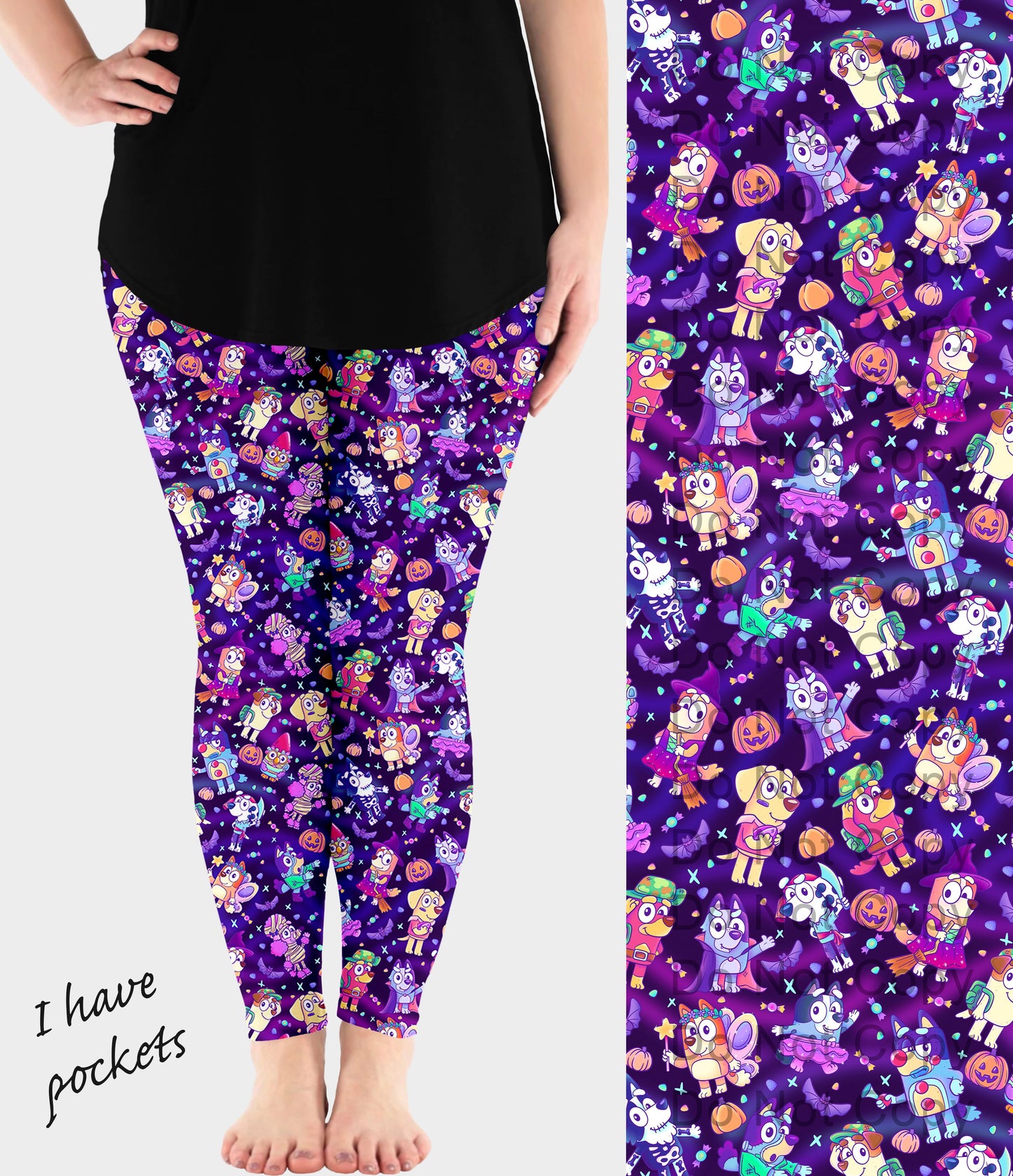 RTS - Costume Pups Leggings w/ Pockets