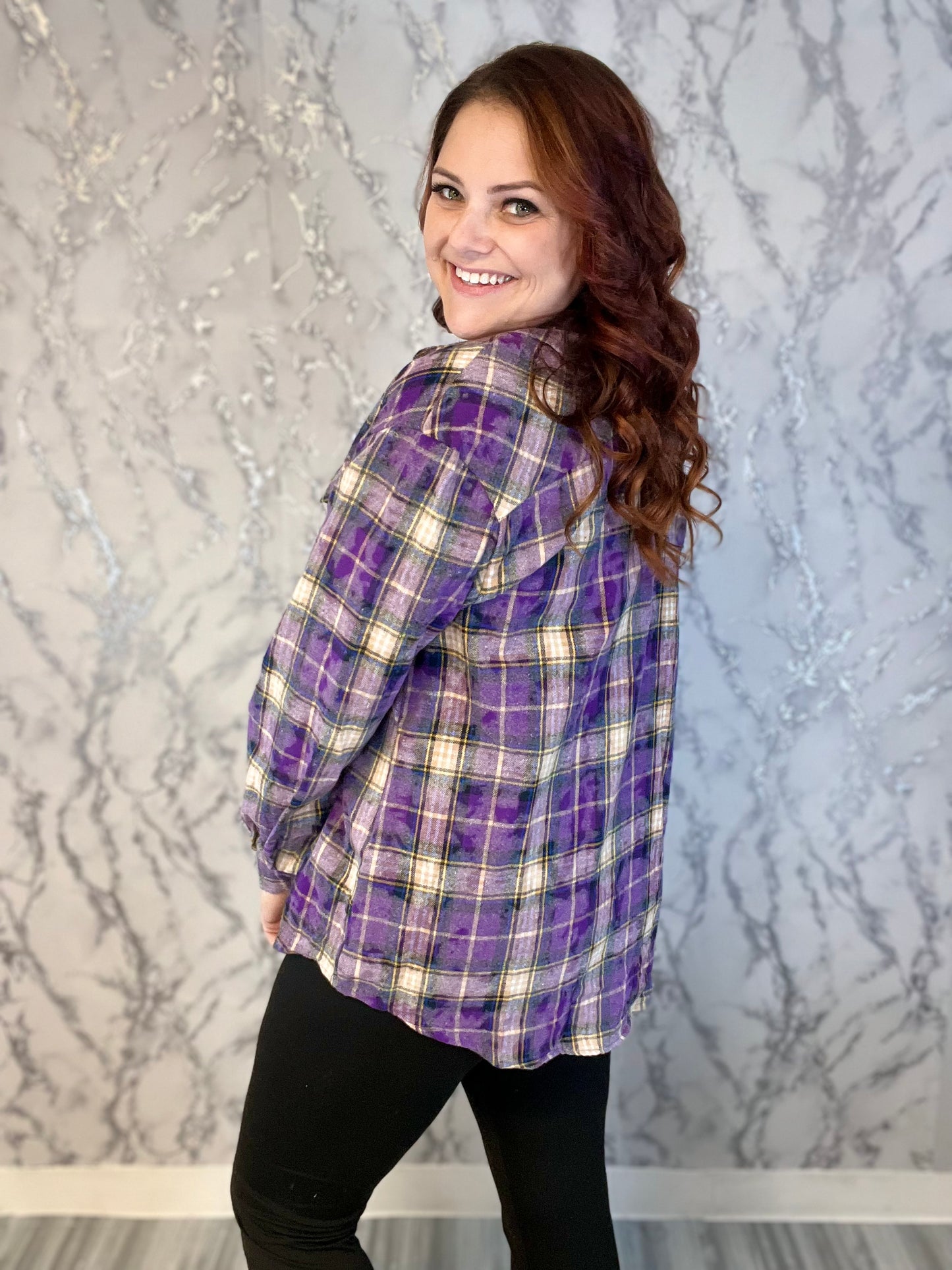 Bleached Flannel - Purple