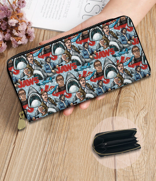 RTS - Deadly Shark Zip Around Wallet w/ Wrist Strap