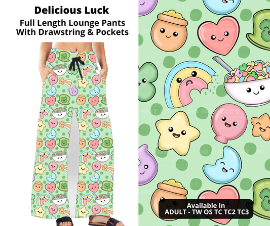 Preorder! Closes 12/11. ETA Feb. Delicious Luck Full Length Lounge Pants