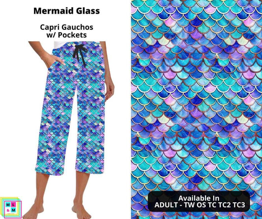 Mermaid Glass Capri Gauchos