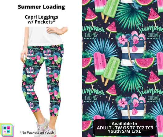 Summer Loading Capri Length Leggings w/ Pockets