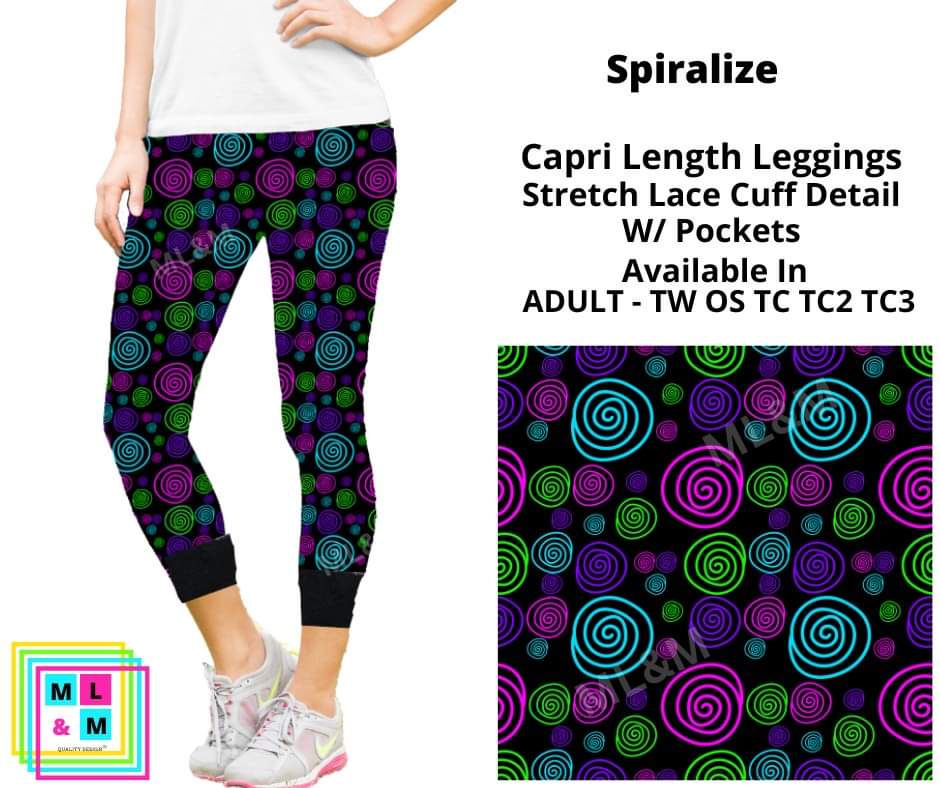 Spiralize Lace Cuff Capris w/ Pockets