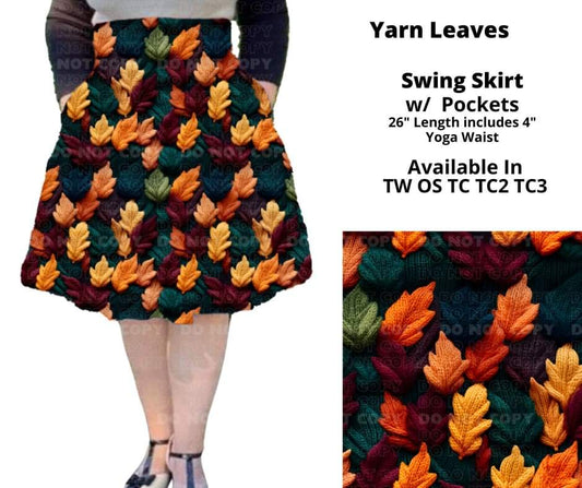 Yarn Leaves Swing Skirt