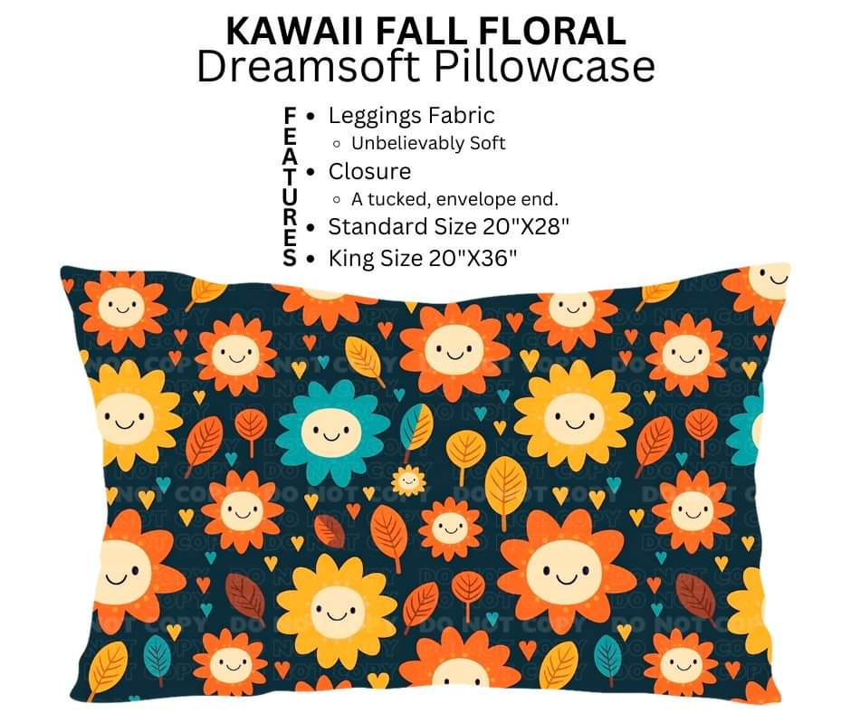 Kawaii Fall Floral Dreamsoft Pillowcase