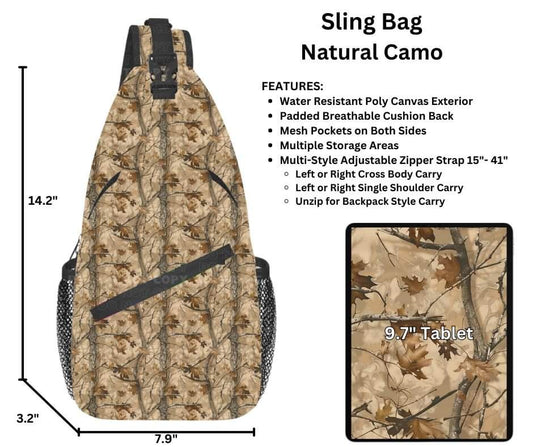 Natural Camo Sling Bag