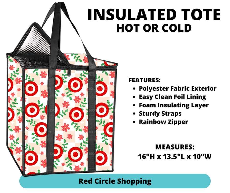 Red Circle Shopping Insulated Tote